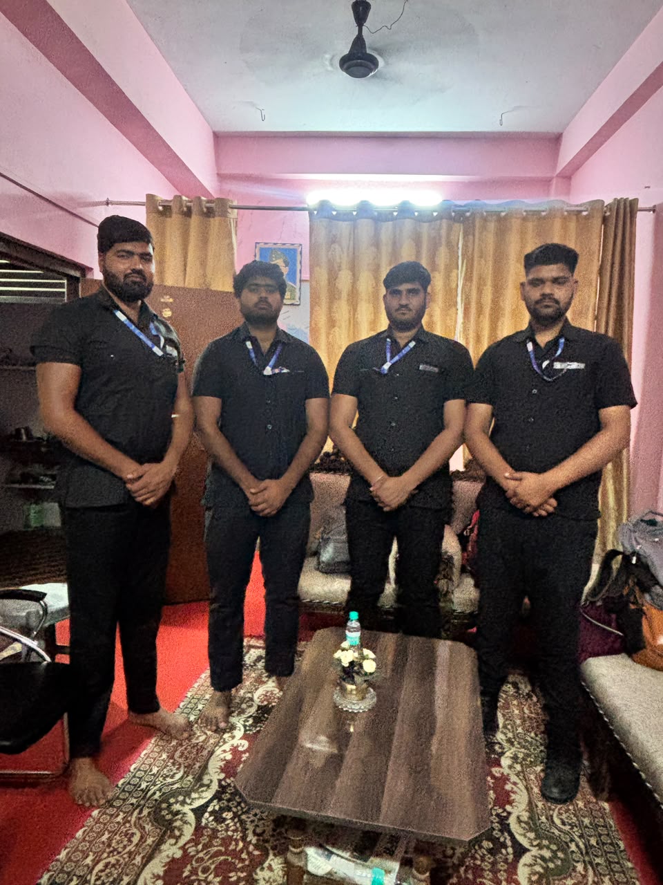 Night patrolling security guards in Lalitpur